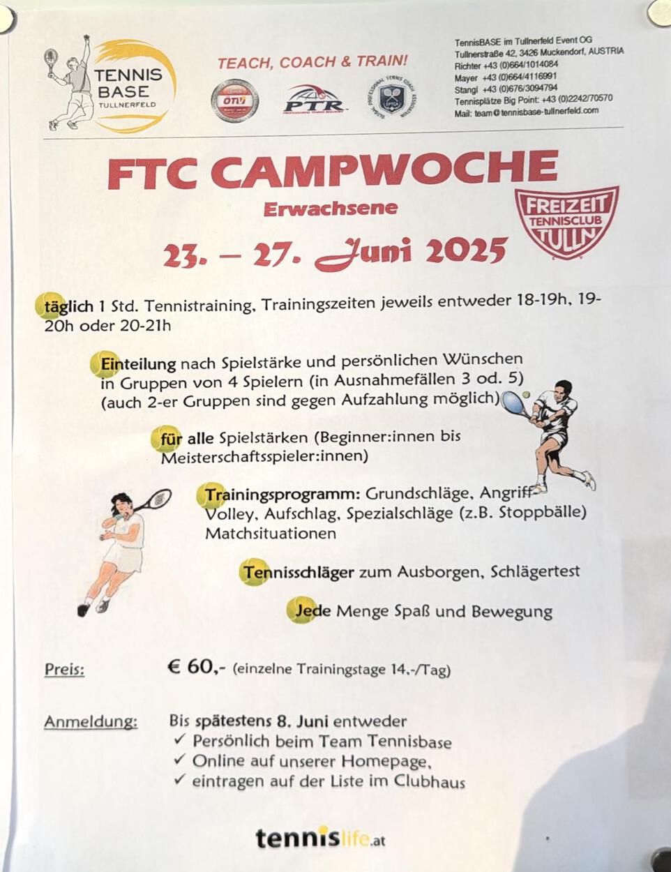 FTC Camp für Erwachsene 