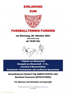 Fussballtennis - Turnier am 26.10.